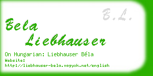 bela liebhauser business card