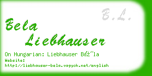 bela liebhauser business card